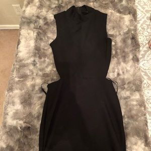 High neckline mini dress